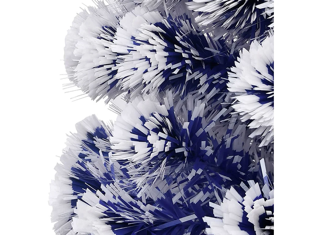 Vooraf verlichte kunstkerstboom van wit/blauw glasvezel