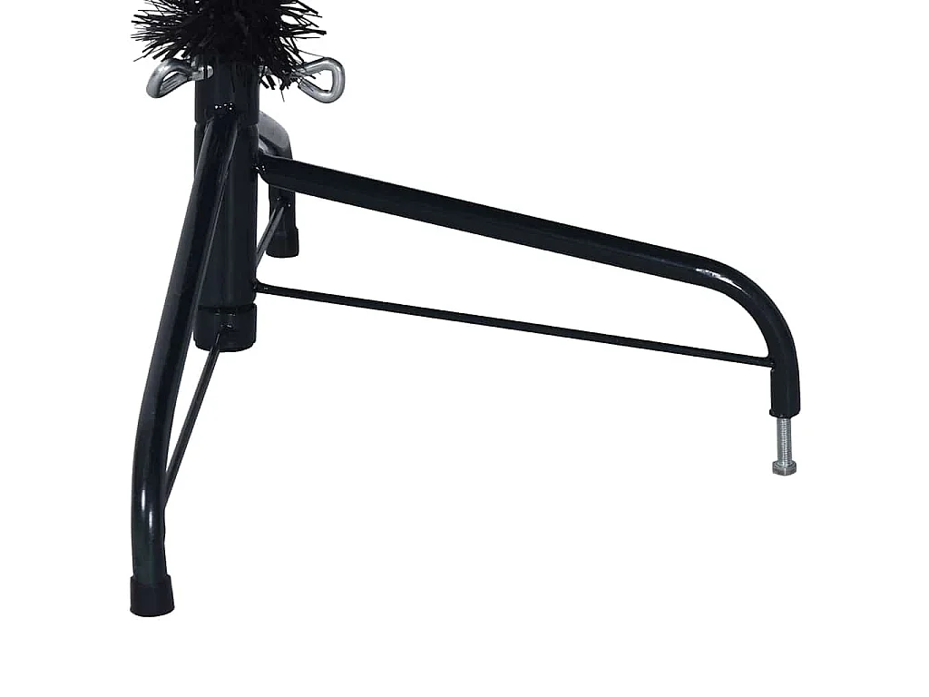 Sapin de Noël artificiel pré-éclairé Noir 210 cm PVC