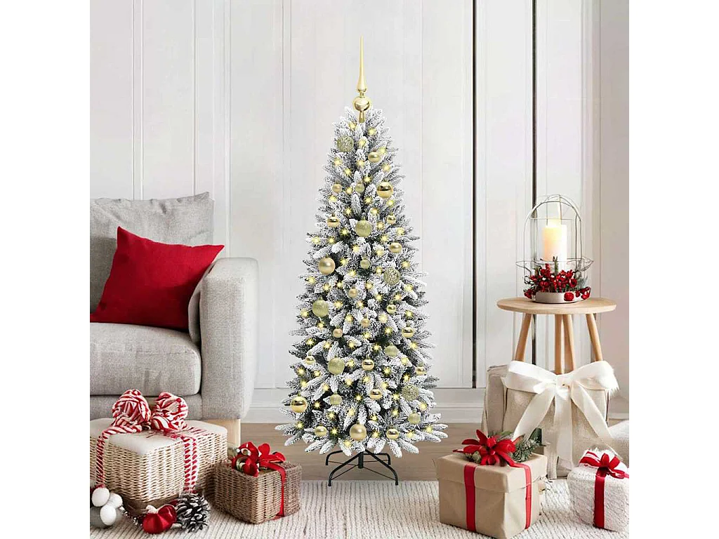 Albero di Natale artificiale con 150 LED Bianco 53 x 53 x 120 cm