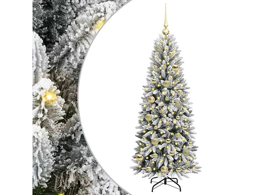 Albero di Natale artificiale con 150 LED Bianco 53 x 53 x 120 cm