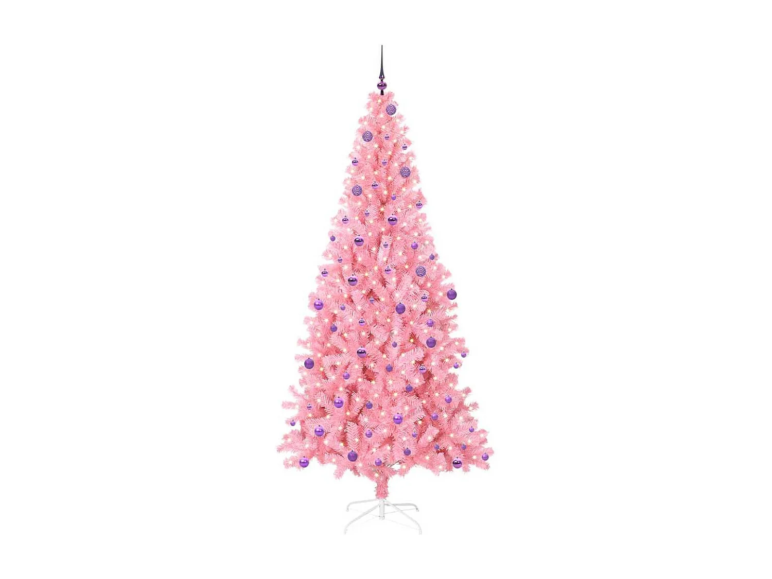 Kerstboom met 300 LED's met standaard Roze 240 cm PVC