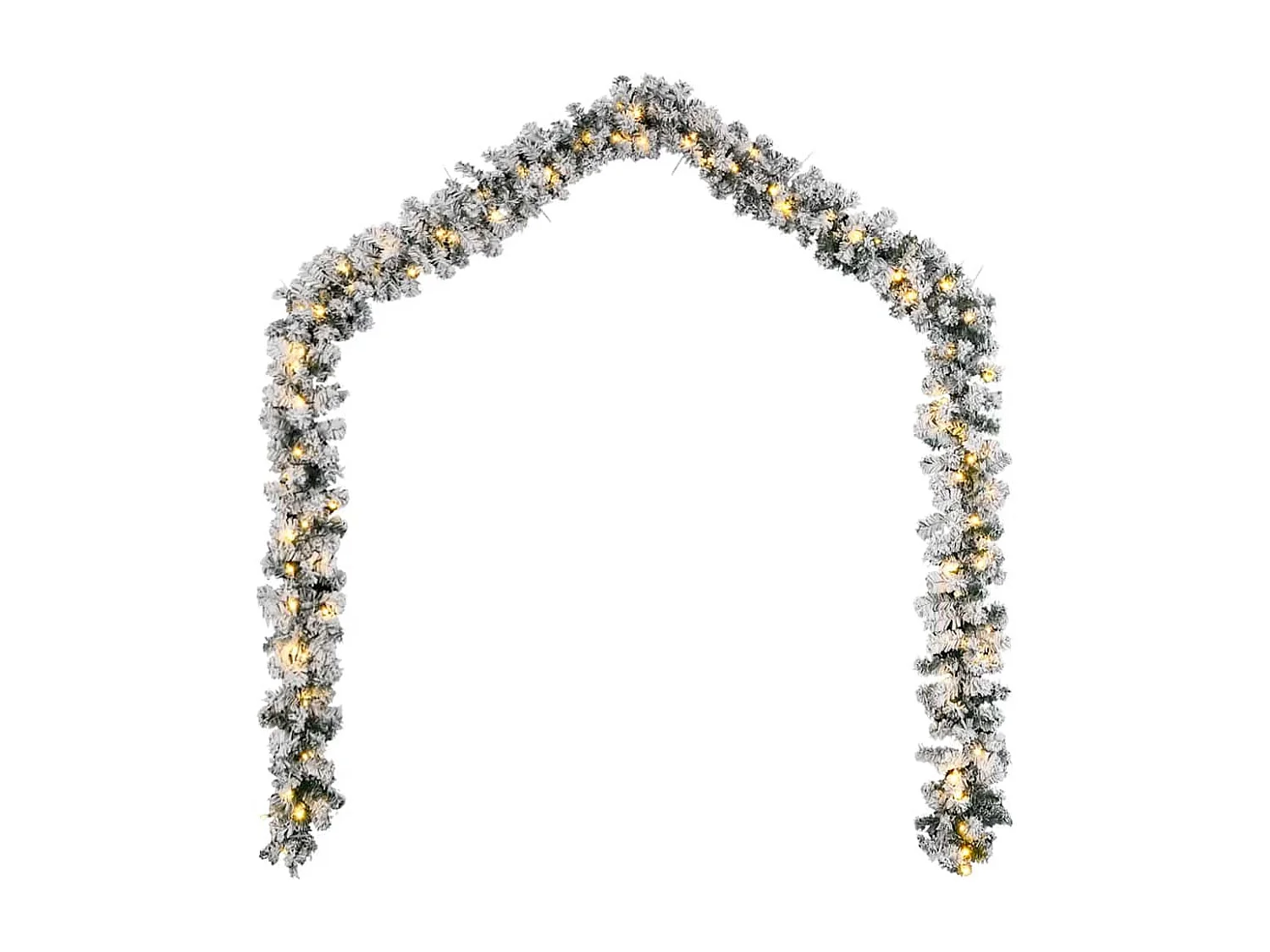 Guirlande de Noël avec lumières LED vert 10 m PVC