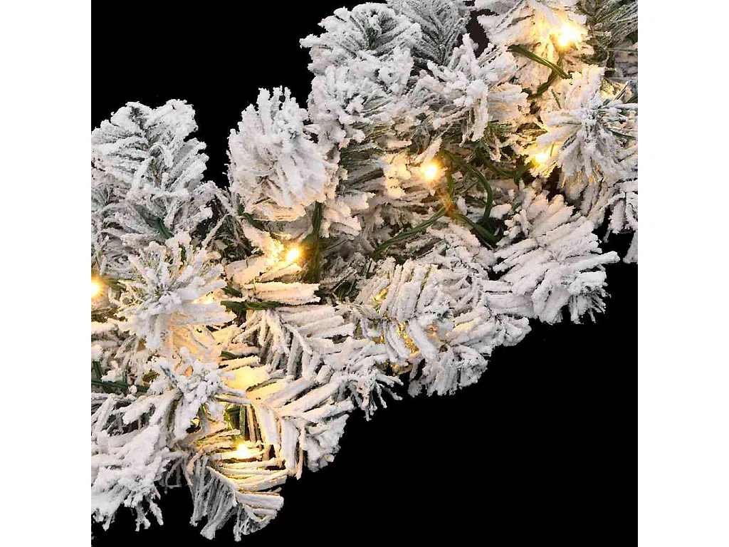 Guirlande de Noël avec lumières LED vert 10 m PVC