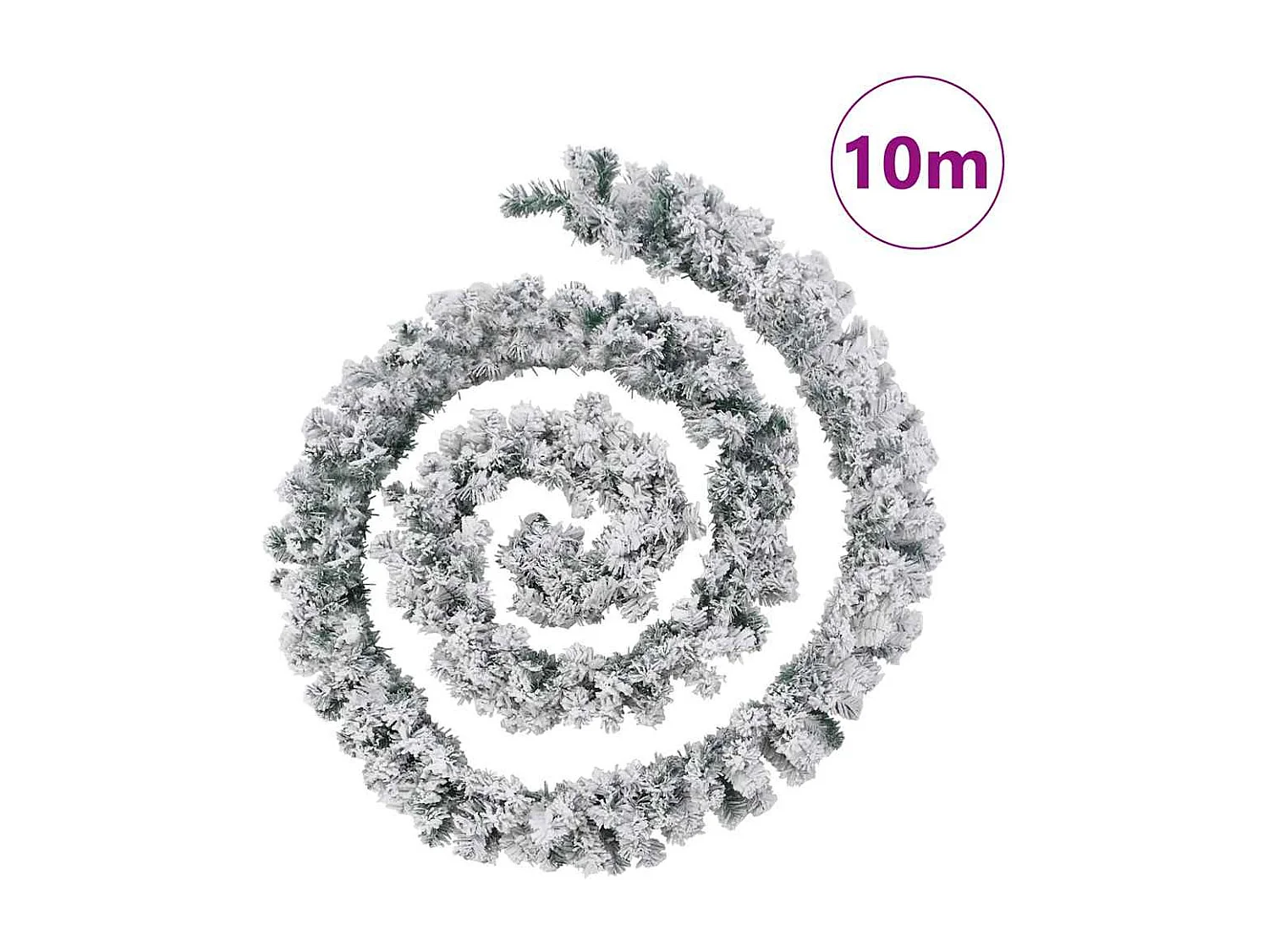 Guirlande de Noël avec lumières LED vert 10 m PVC