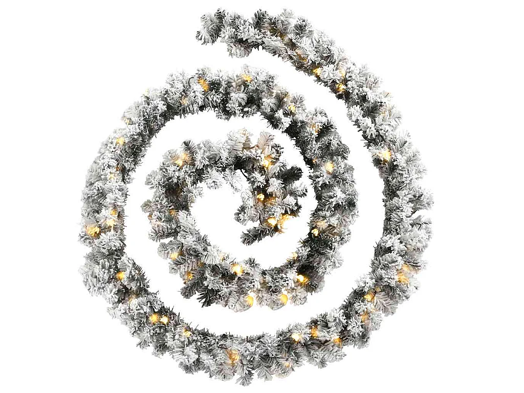 Guirlande de Noël avec lumières LED vert 10 m PVC