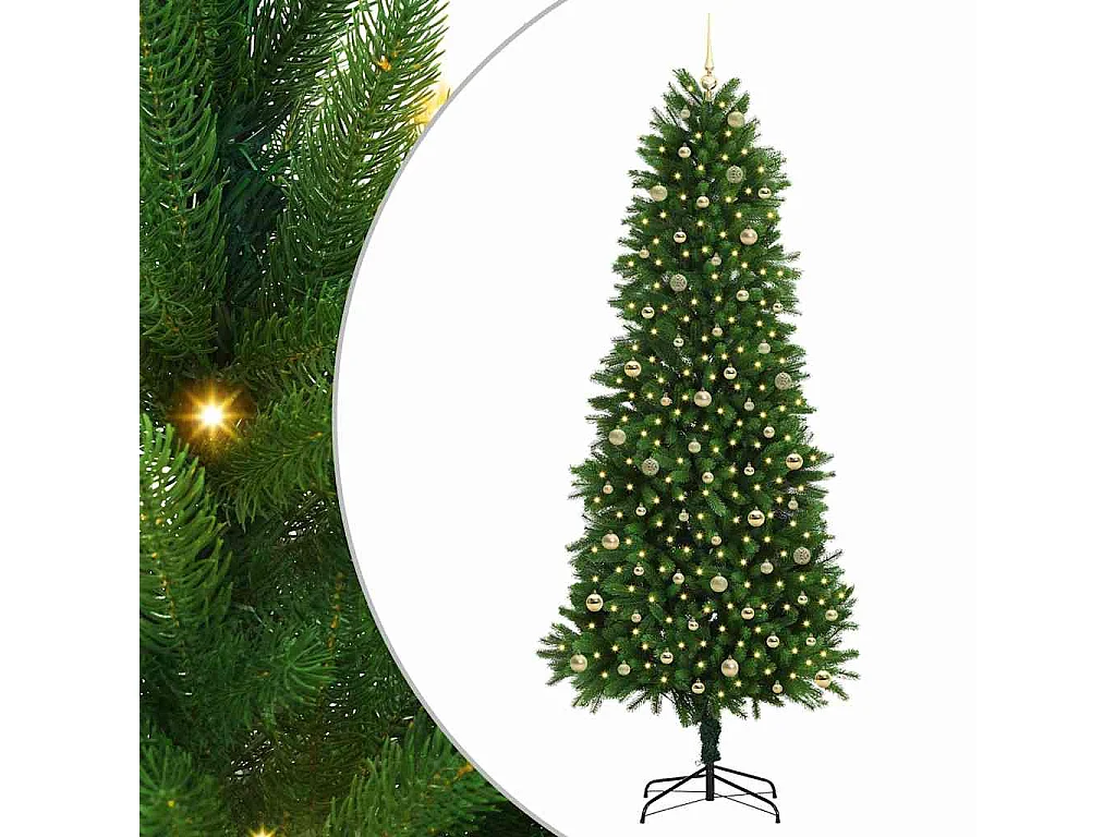 Albero di Natale con 300 LED con supporto Verde 240 cm PE