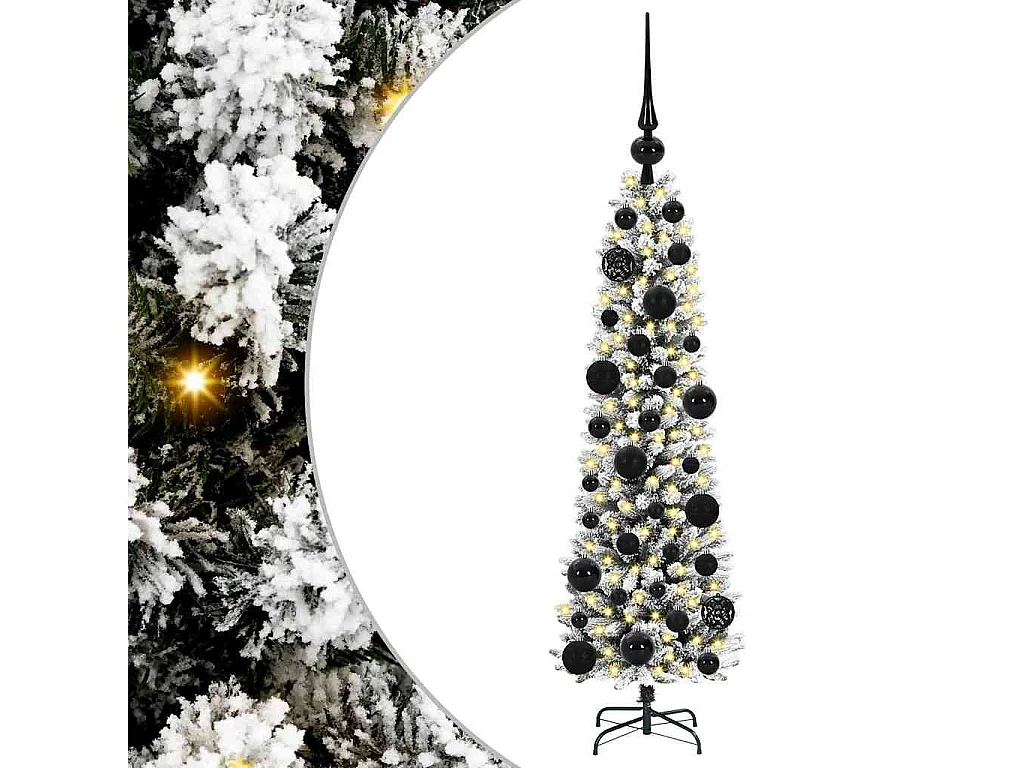 Albero di Natale artificiale con 150 LED verde e bianco 120 cm