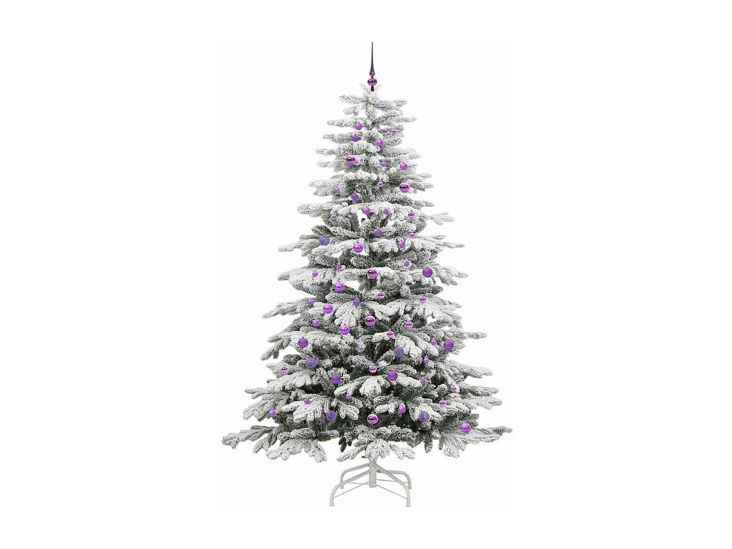 Albero di Natale artificiale con rami incernierati bianco 240 cm