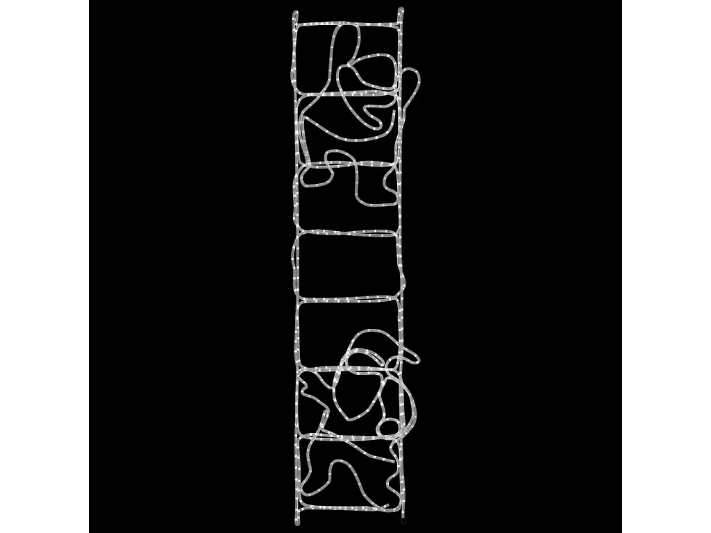 Figura di Babbo Natale su scala pieghevole con 552 LED 50x200 cm