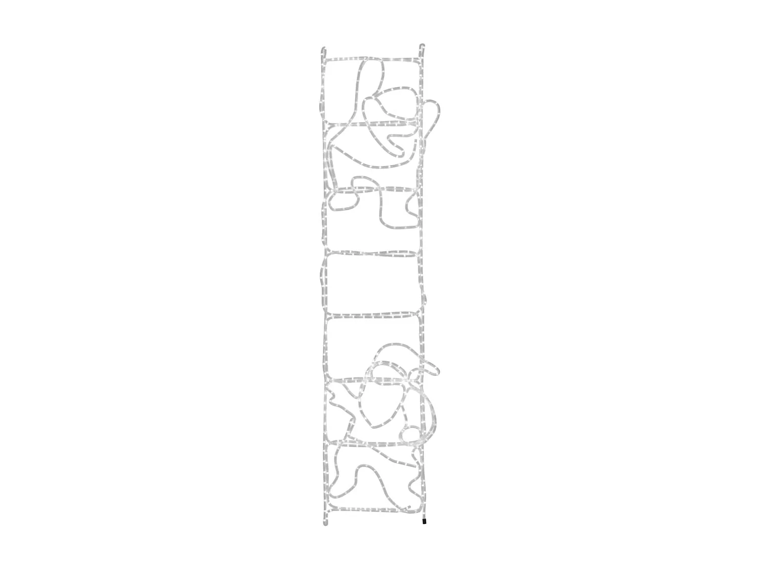 Figura di Babbo Natale su scala pieghevole con 552 LED 50x200 cm