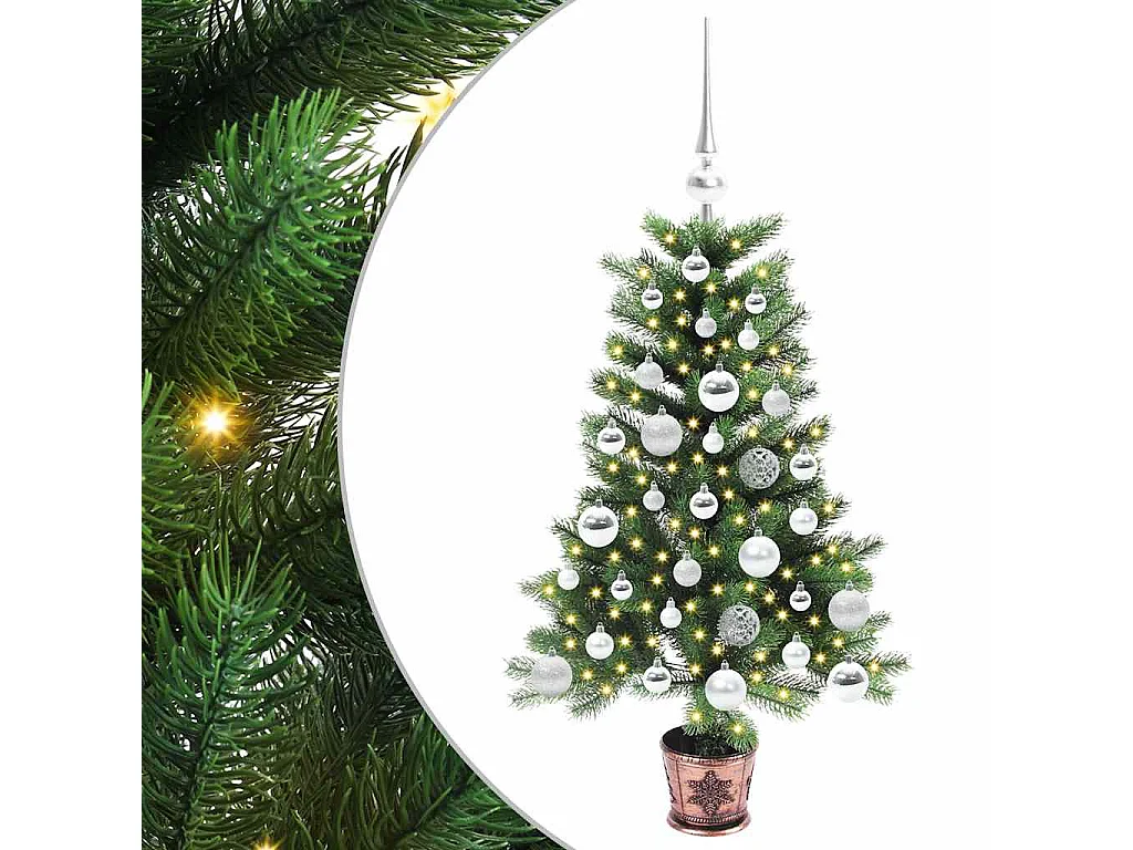 Sapin de Noël avec 150 LED avec support Vert 90 cm PE