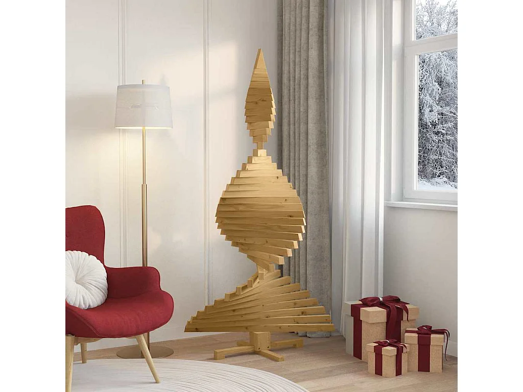 Weihnachtsbäume mit Ständer Braun 180 cm Massivholz Kiefer