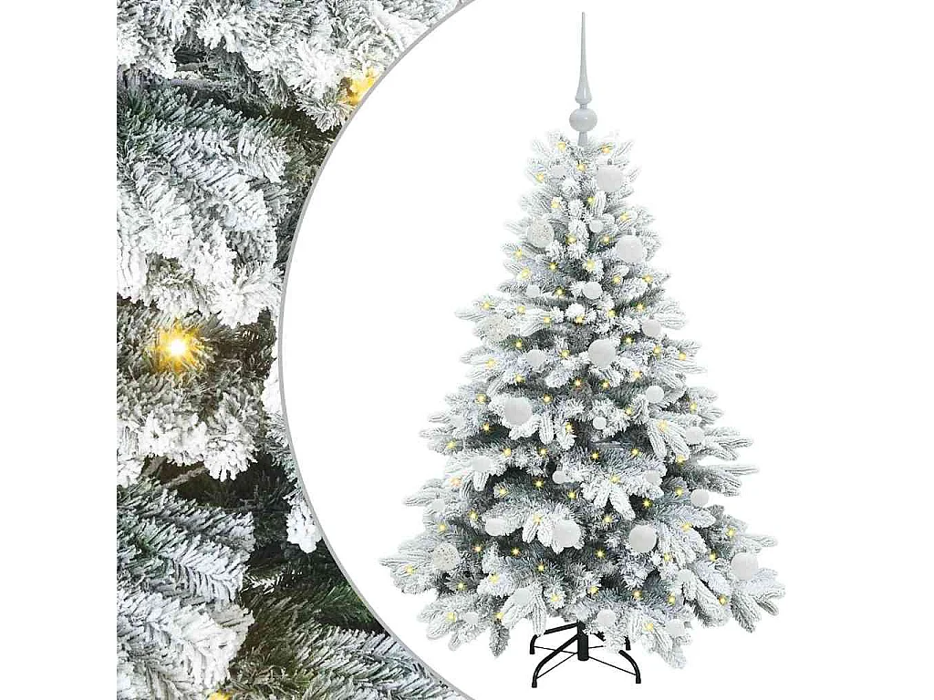 Kunstkerstboom met 150 LED's Groen 120 cm PE en PVC