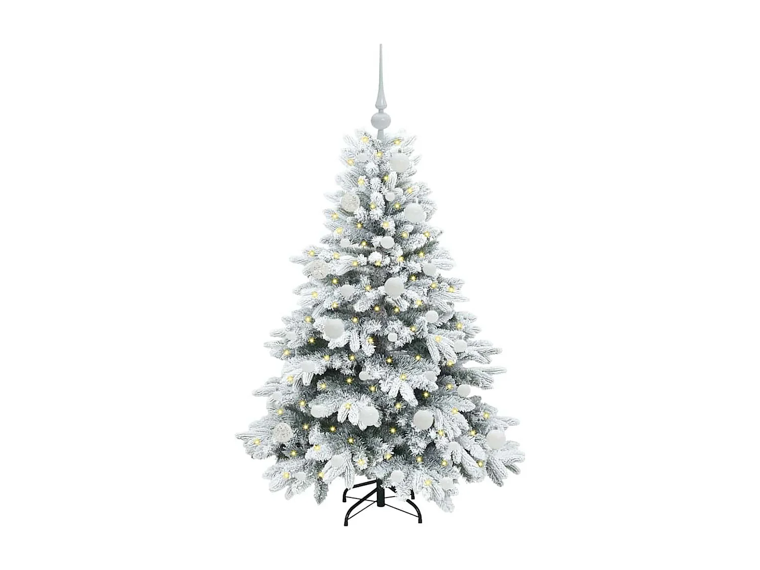 Kunstkerstboom met 150 LED's Groen 120 cm PE en PVC