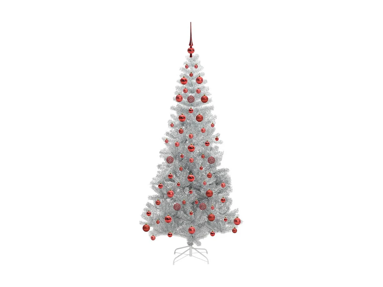 Kerstboom met 300 LED's met standaard Zilver 180 cm PET