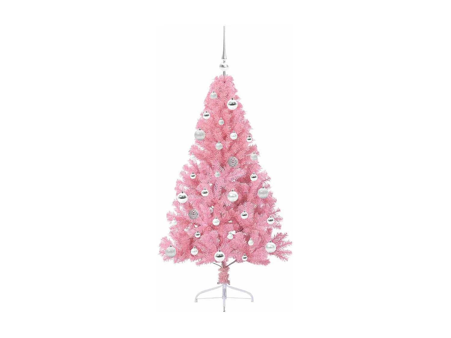Sapin de Noël artificiel pré-éclairé Rose 150 cm PVC
