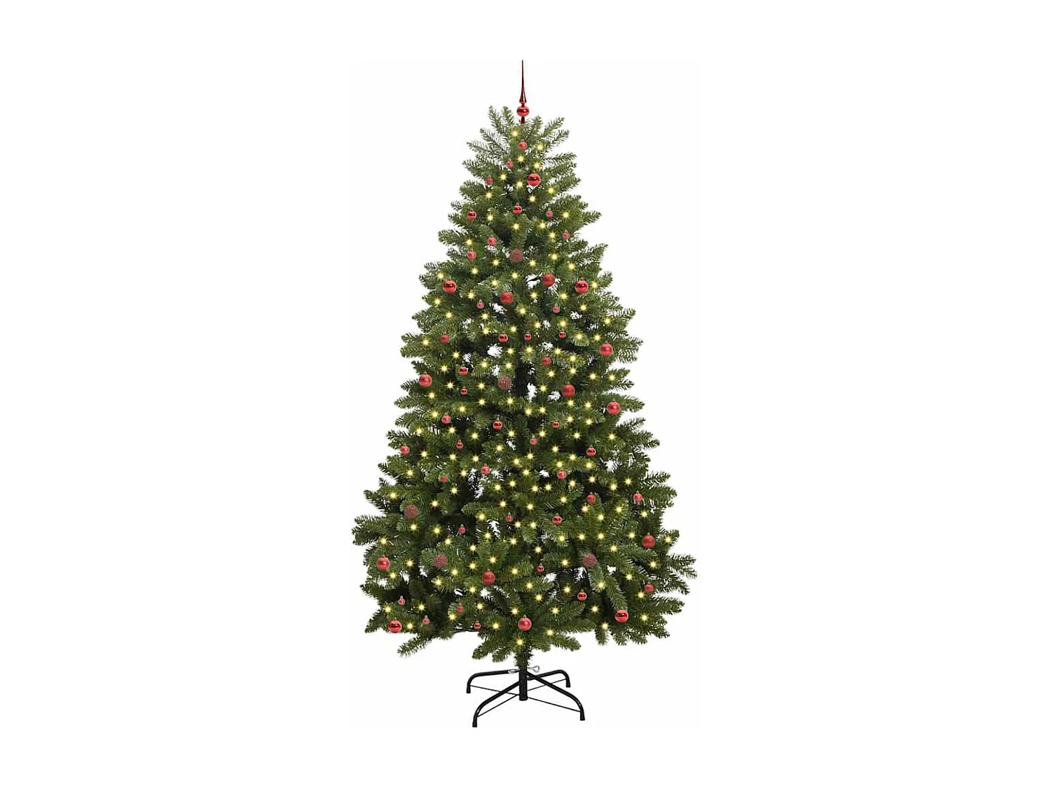 Albero di Natale artificiale con 300 LED Verde 300 cm PVC e metallo