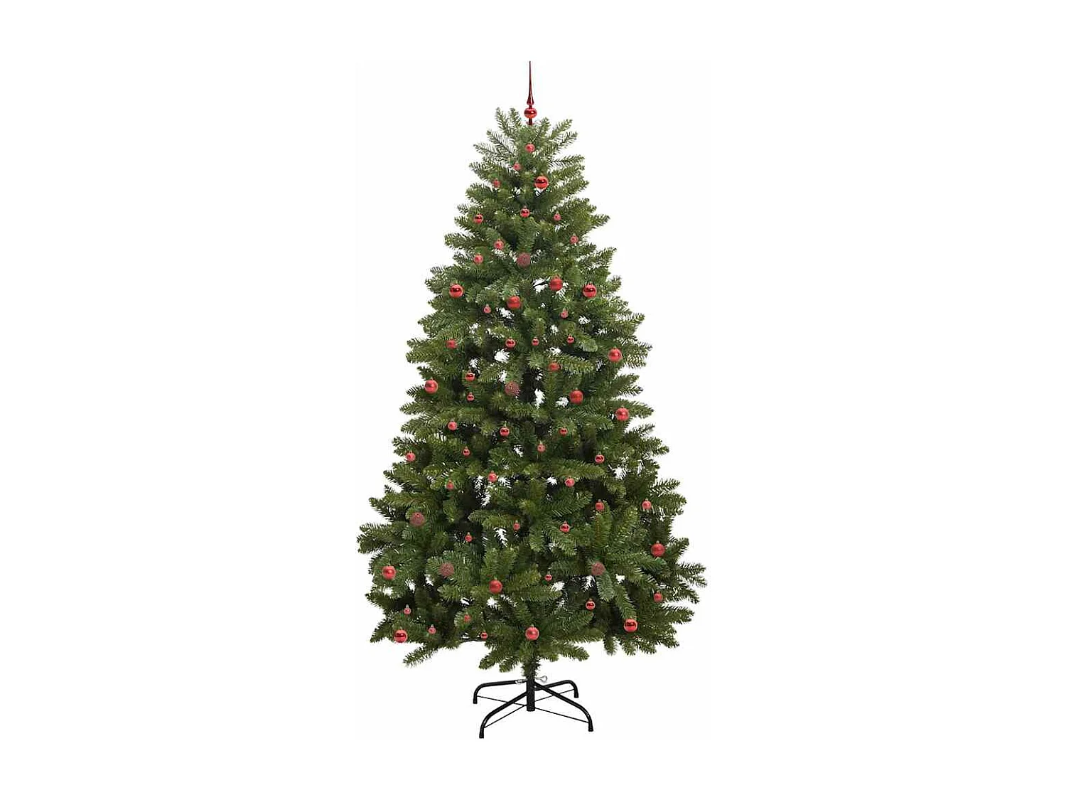 Albero di Natale artificiale con 300 LED Verde 300 cm PVC e metallo
