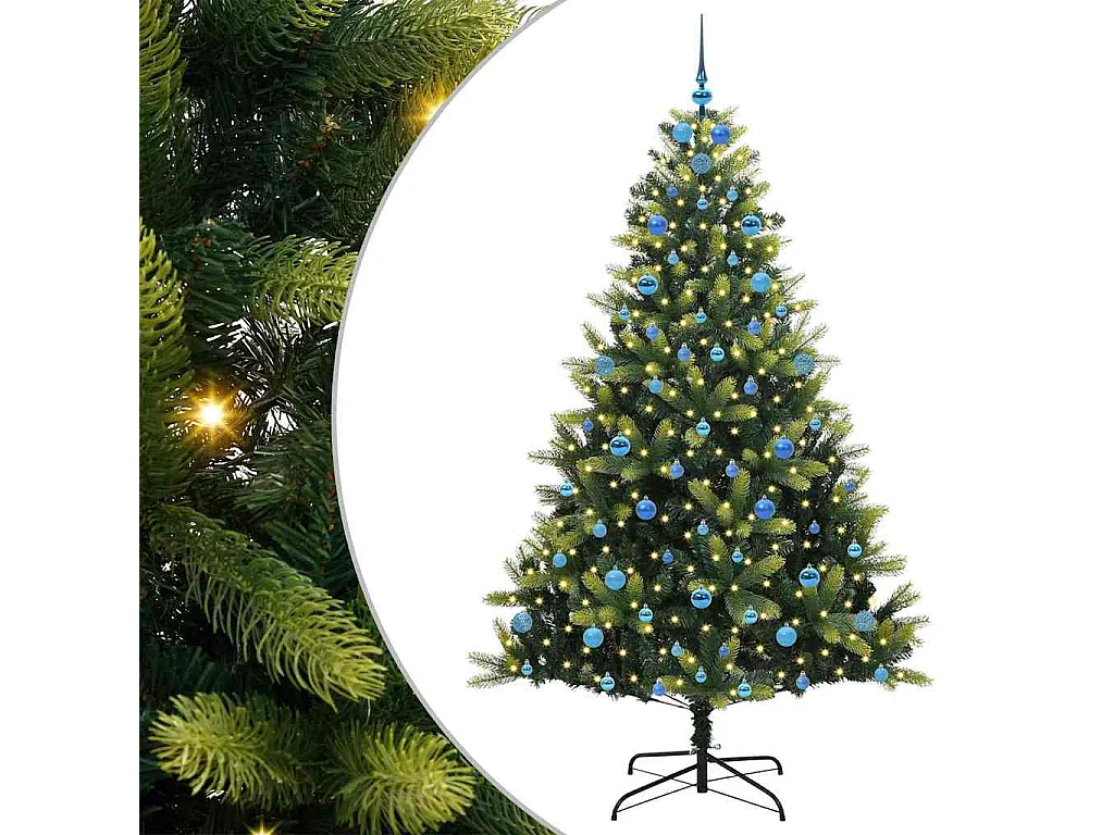 Arbre de Noël artificiel en silicone flexible 300 LEDs 210 cm