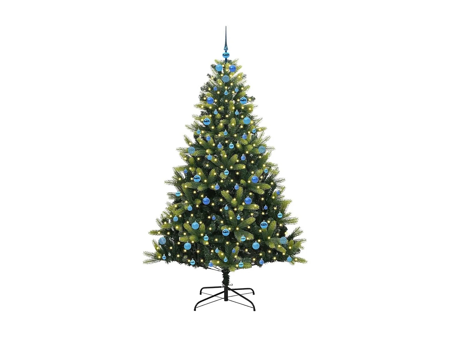 Arbre de Noël artificiel en silicone flexible 300 LEDs 210 cm