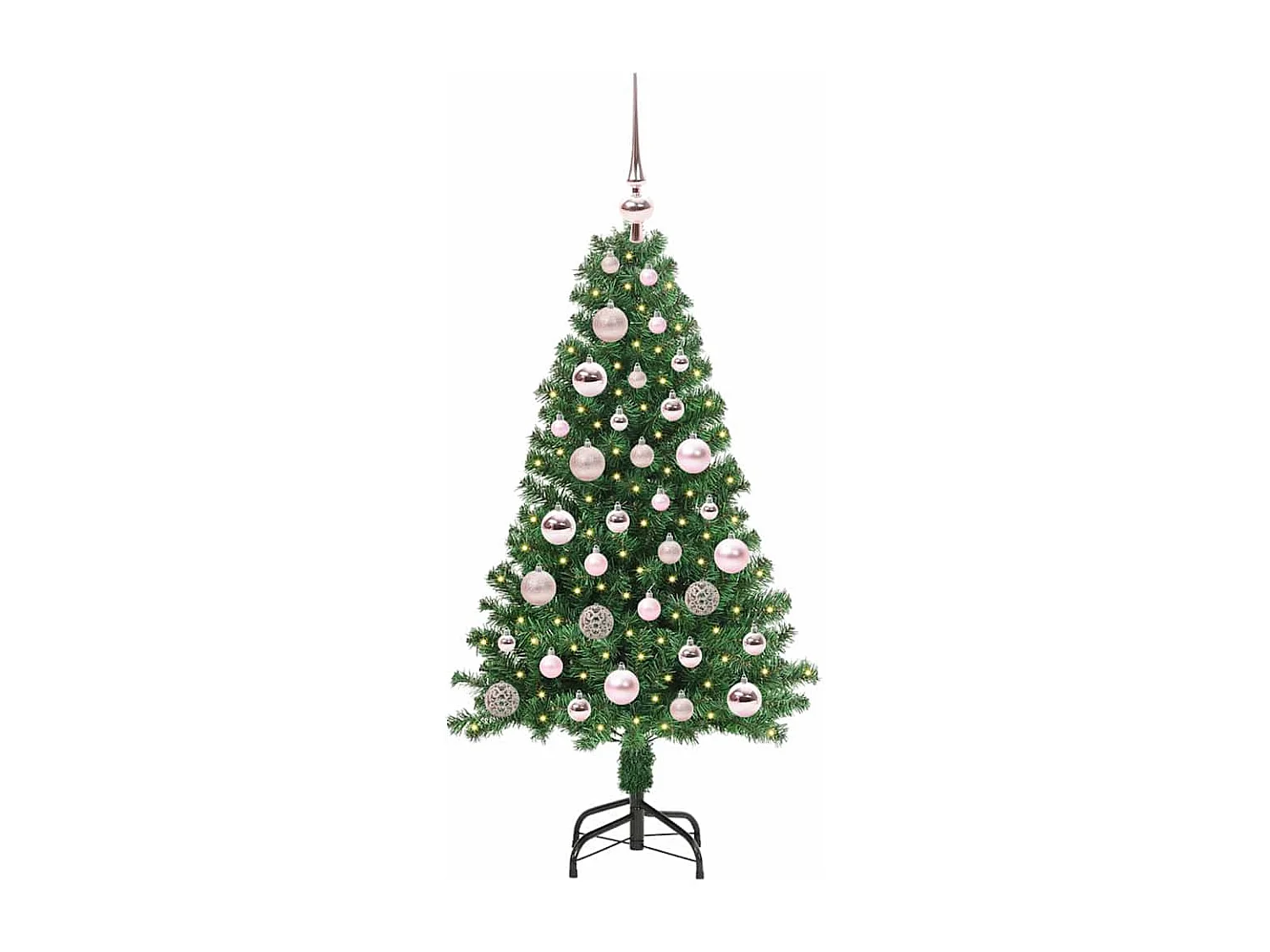 Albero di Natale artificiale verde 120 cm PVC, acciaio e plastica