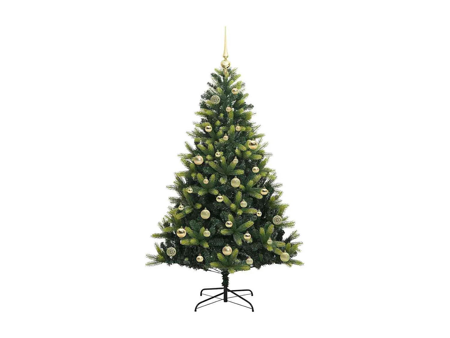 Albero di Natale artificiale incernierato 150 LED verde 150 cm