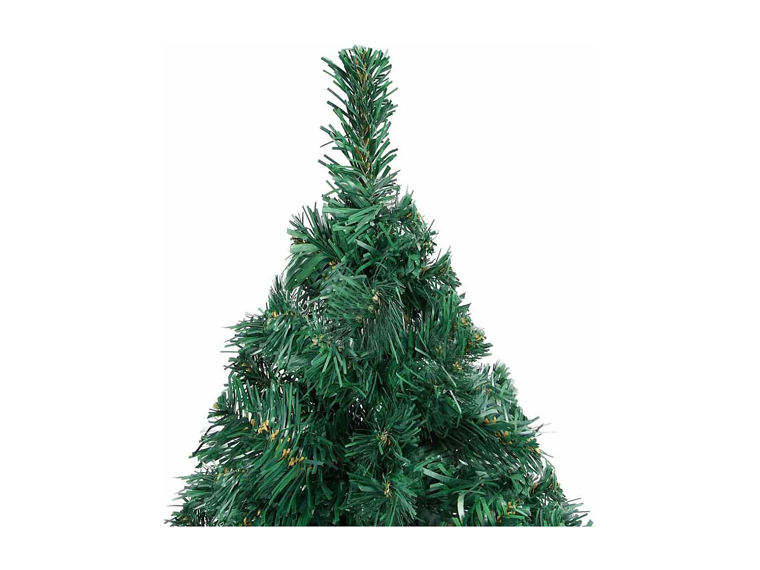 Albero di Natale artificiale preilluminato con palline verdi 150 cm PVC