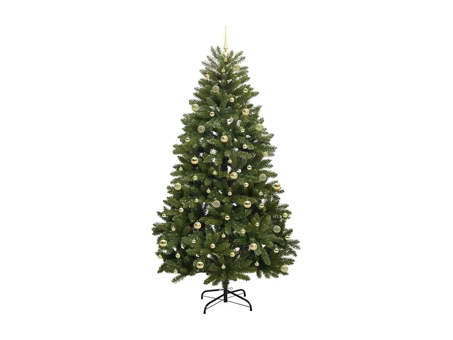 Albero di Natale artificiale con 300 LED Verde 240 cm PVC e metallo