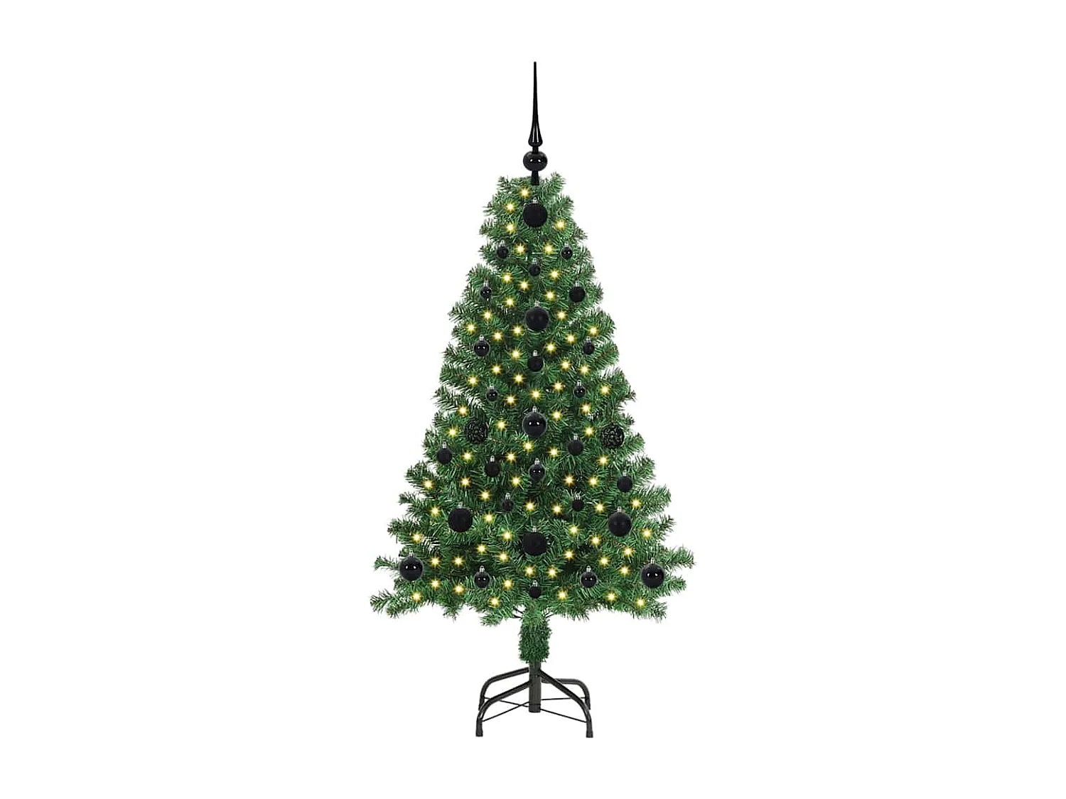 Albero di Natale artificiale verde 120 cm PVC, acciaio e plastica
