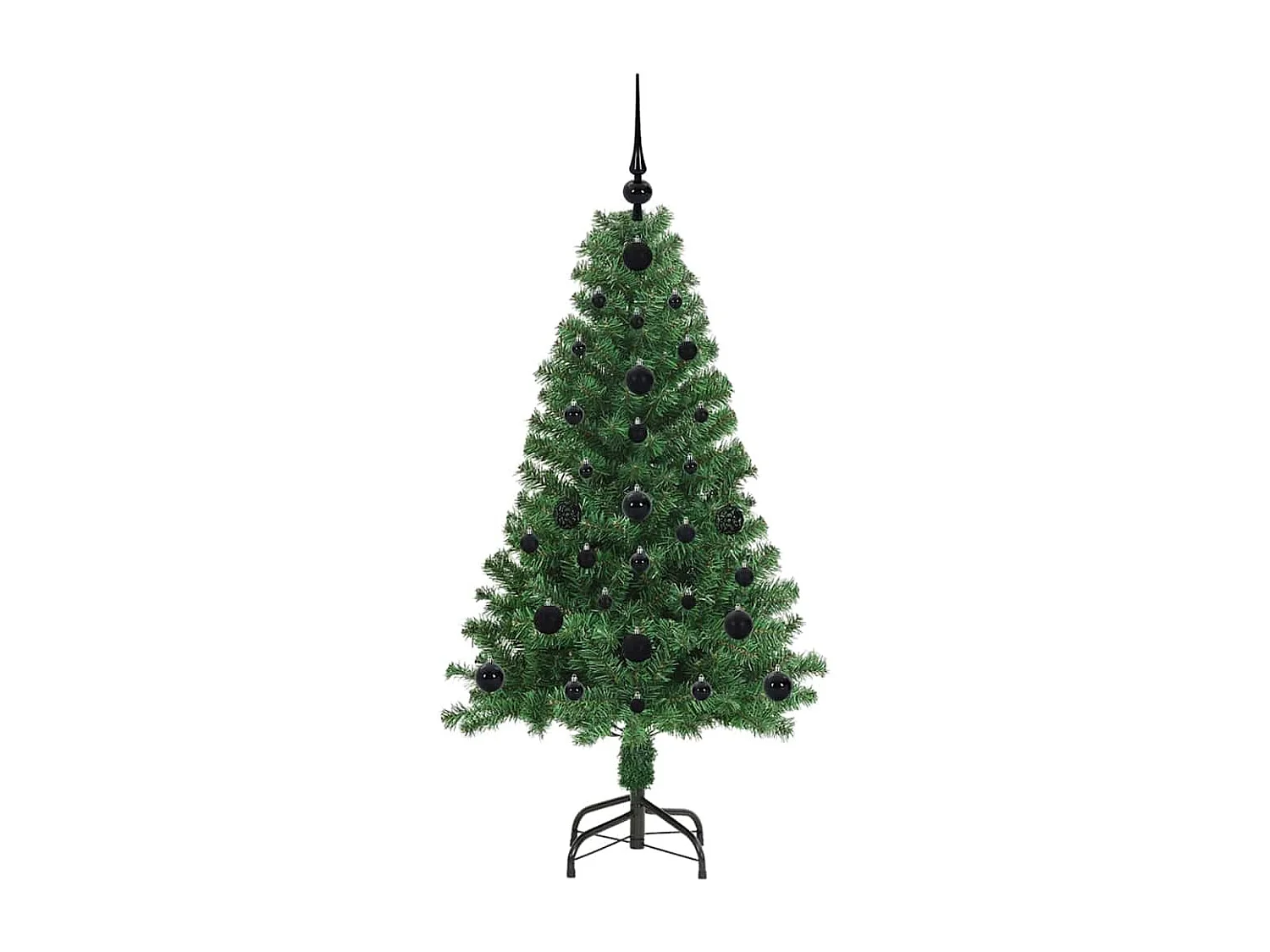 Albero di Natale artificiale verde 120 cm PVC, acciaio e plastica
