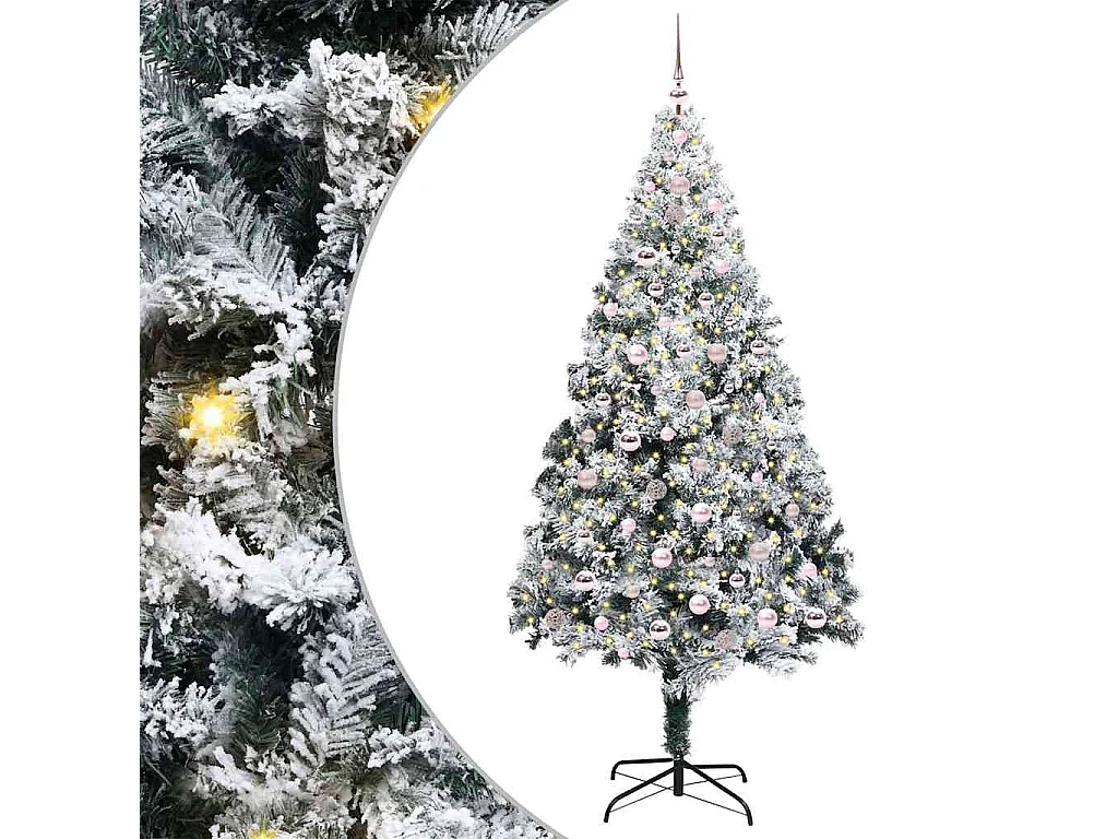 Kunstkerstboom Groen 240 cm PVC, Staal en Kunststof