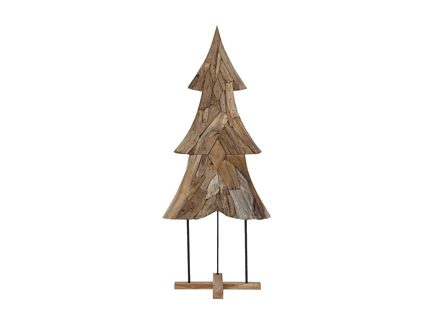 Weihnachtsbaum mit Ständer Braun 180 cm Massivholz Teak