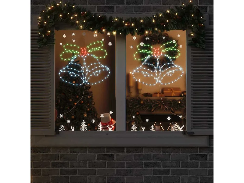 Cloche de Noël avec 144 LED Multicolore 56 x 46 cm PVC