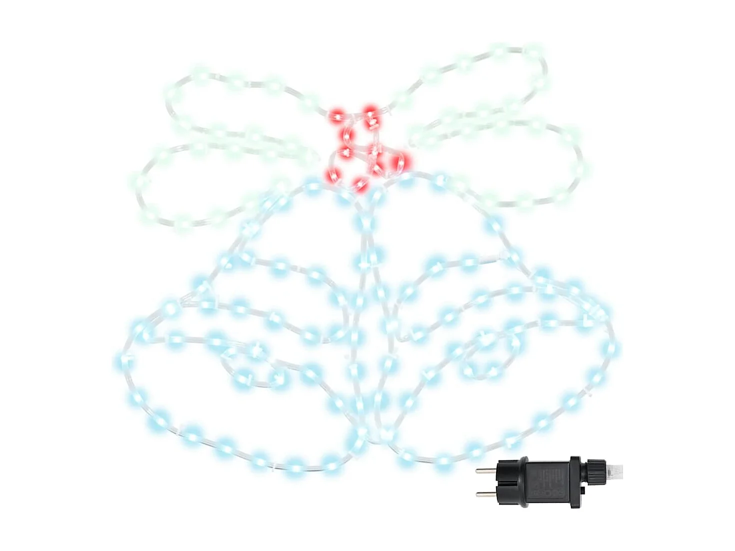 Cloche de Noël avec 144 LED Multicolore 56 x 46 cm PVC