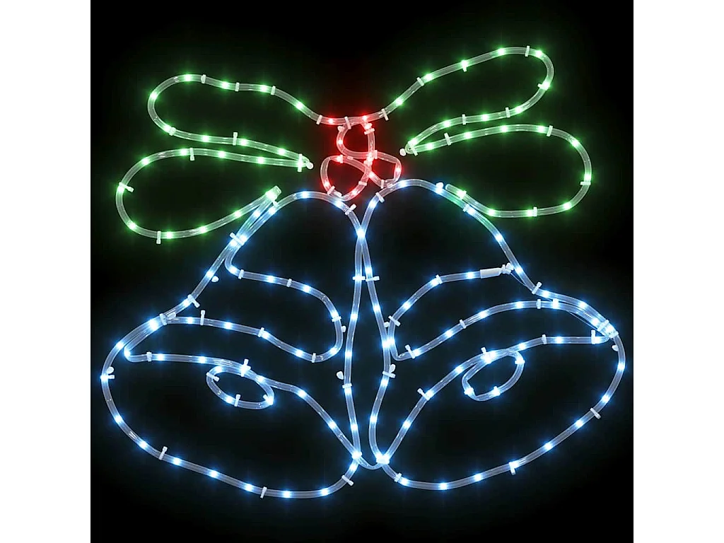 Campana di Natale con 144 LED Multicolore 56 x 46 cm PVC