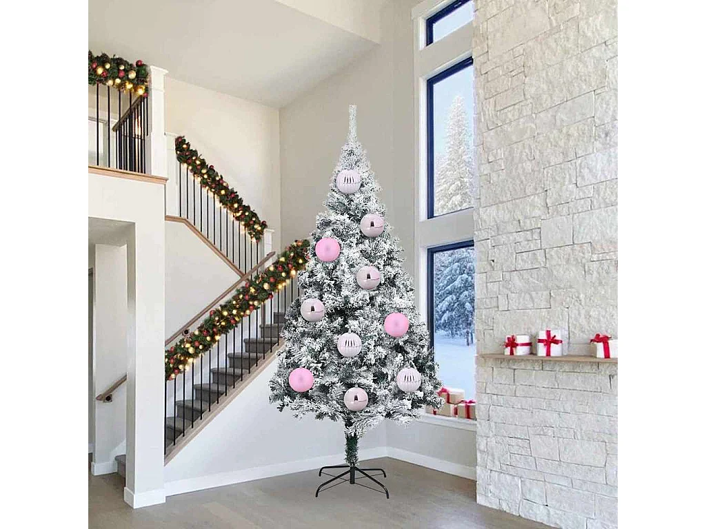 Ensemble de Boules de Noël 3 pcs Rose