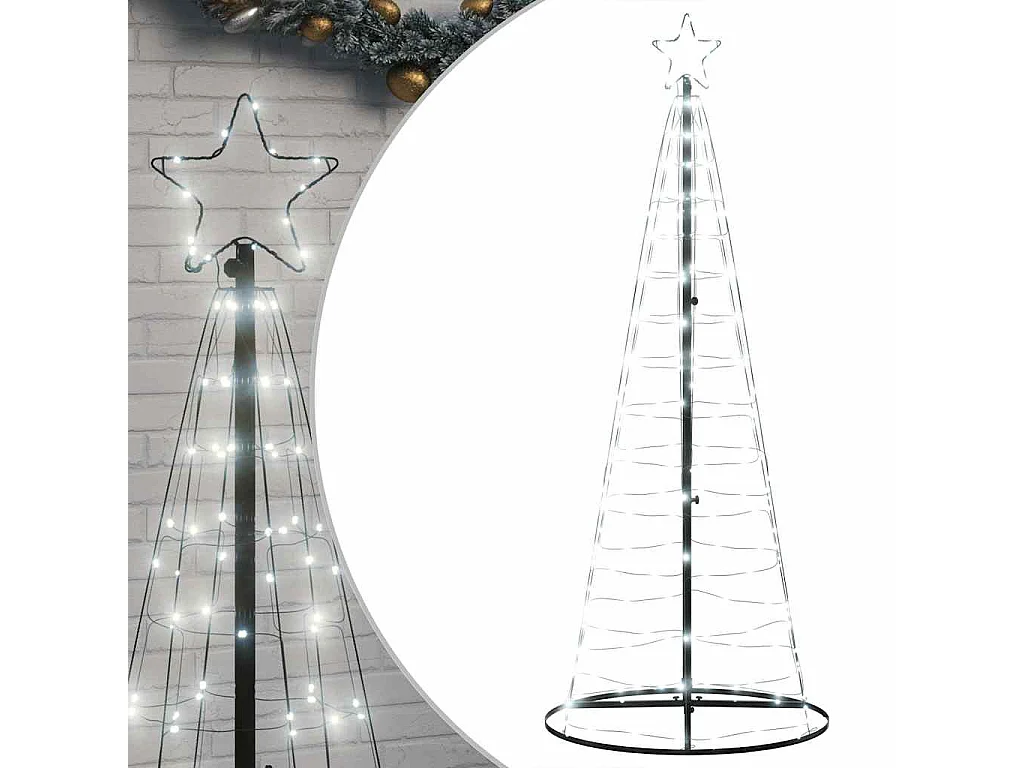 Sapin de Noël à LED 200 LED blanc froid 182 cm