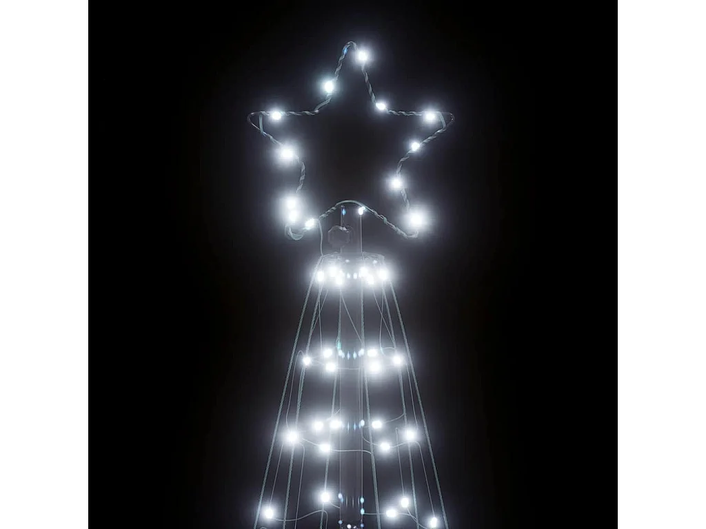 Sapin de Noël à LED 200 LED blanc froid 182 cm