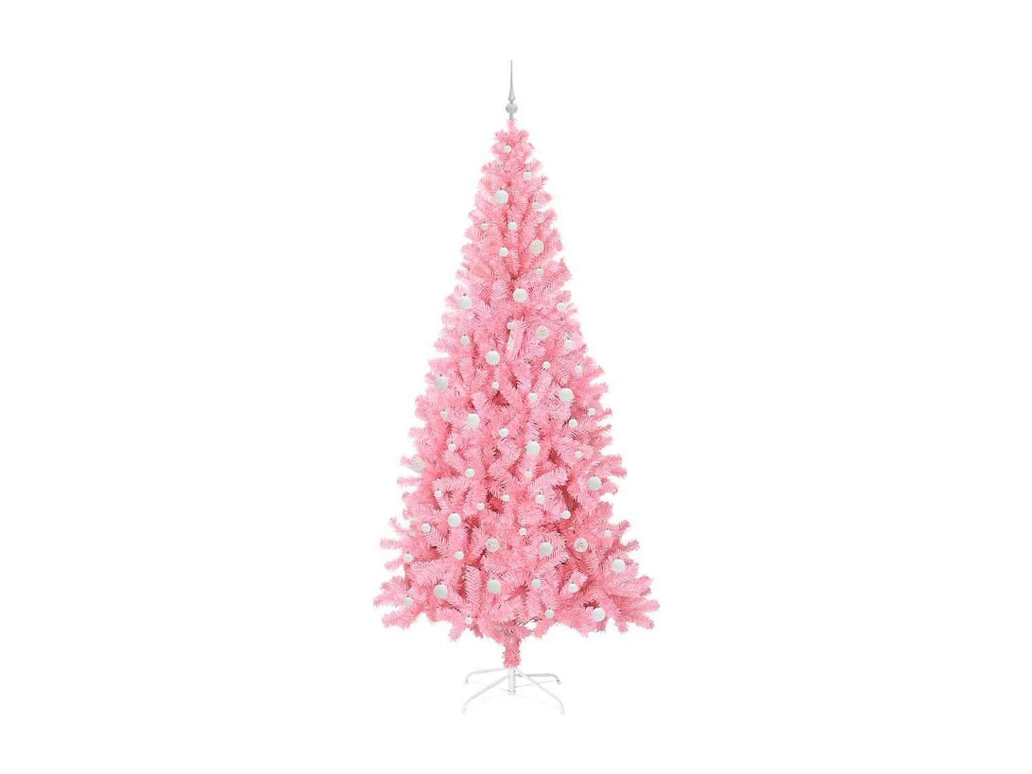 Albero di Natale con 300 LED con supporto Rosa 240 cm PVC