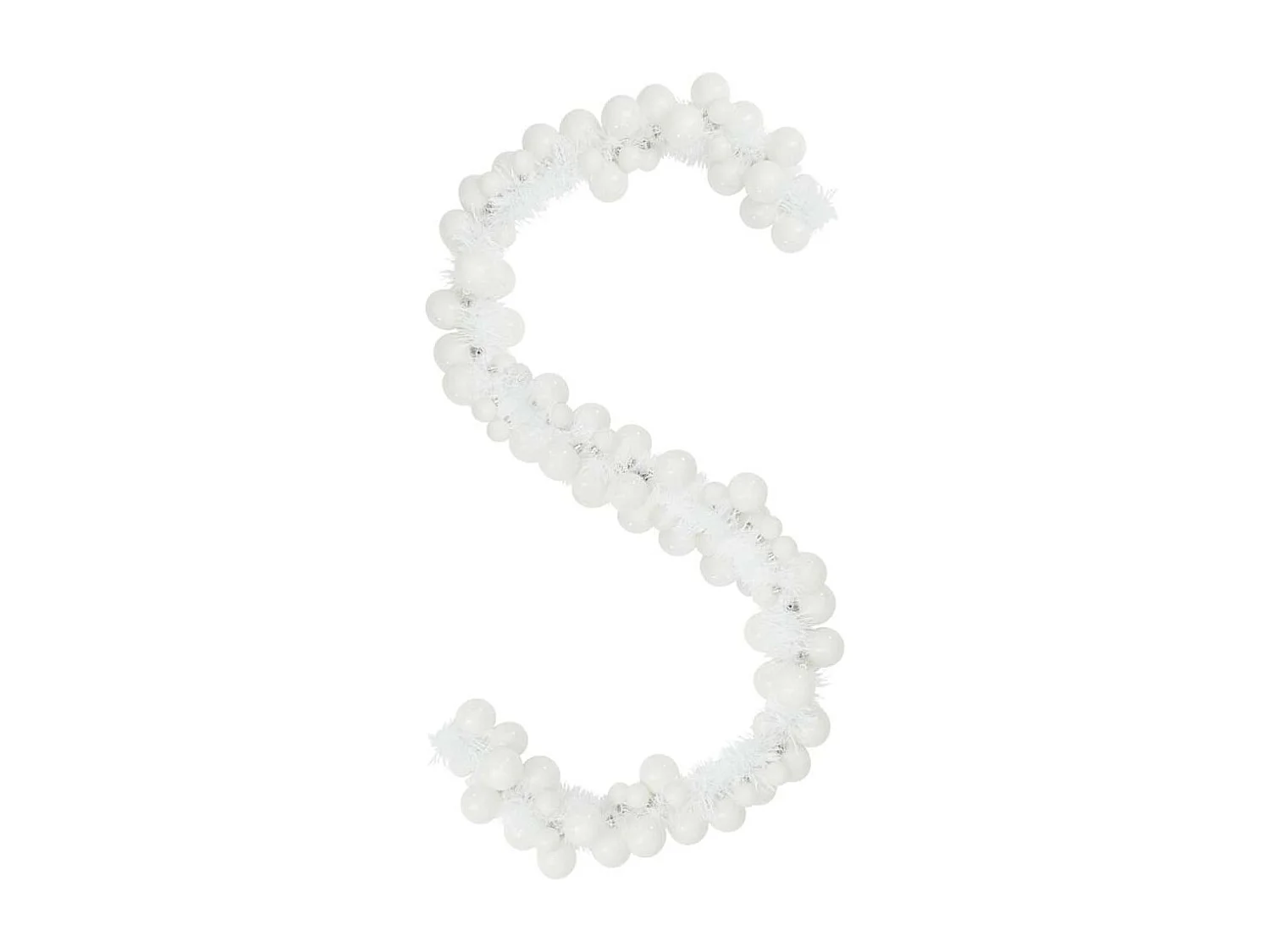 Guirlande de Boules de Noël Blanc 186 cm Polystyrène