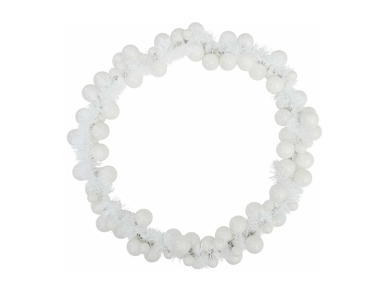 Guirlande de Boules de Noël Blanc 186 cm Polystyrène