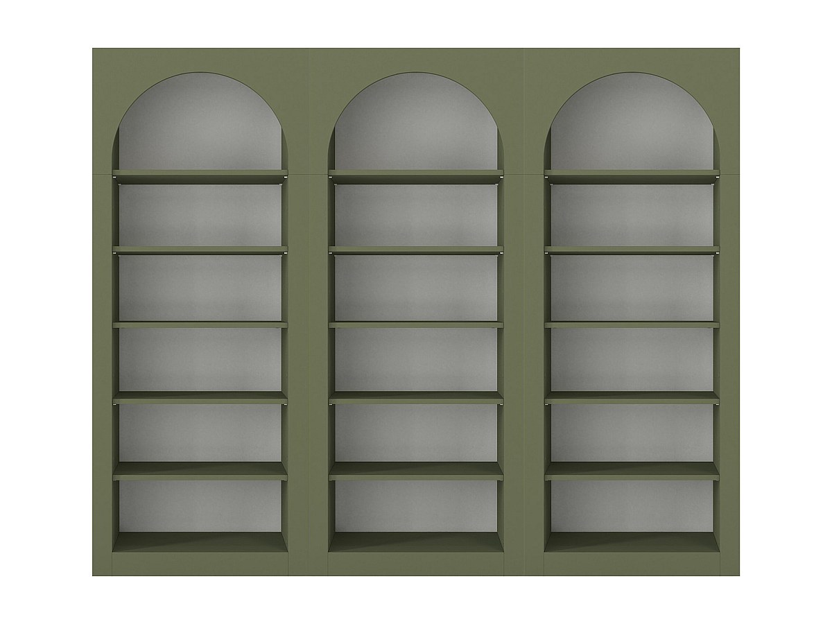 Set aus 3 Bücherregalen mit 6 Fächern – Kaki – CYMORA günstig online kaufen