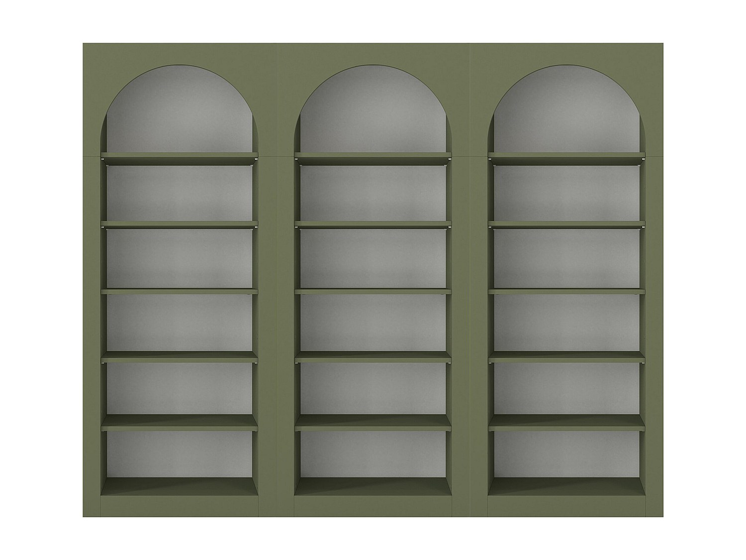 Set aus 3 Bücherregalen mit 6 Fächern – Kaki – CYMORA günstig online kaufen