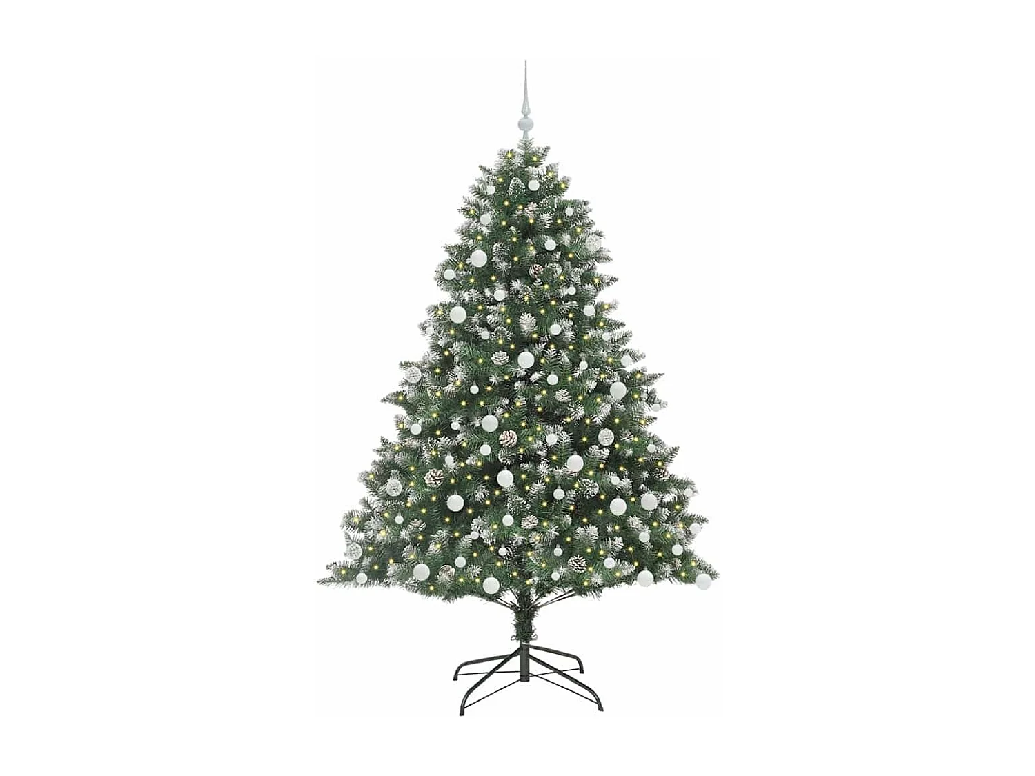 Sapin de Noël artificiel avec 300 LED Vert 126 x 126 x 180 cm