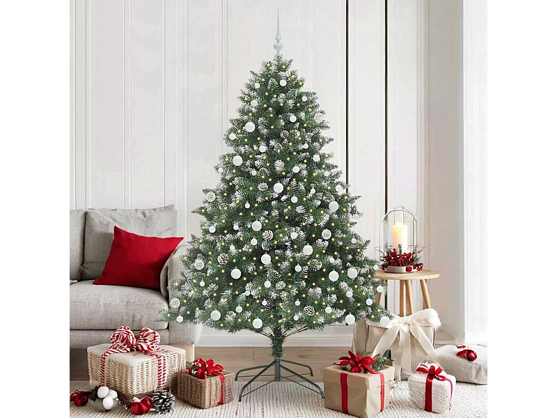 Sapin de Noël artificiel avec 300 LED Vert 126 x 126 x 180 cm