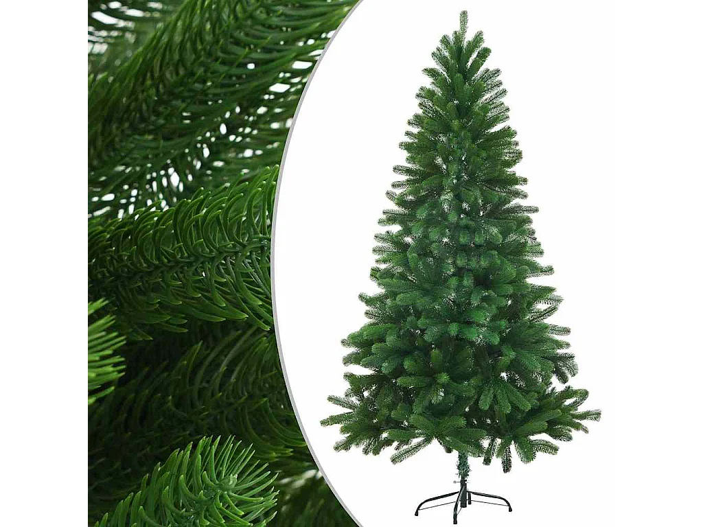 Arbre de Noël artificiel pré-éclairé et boules 150 cm Vert
