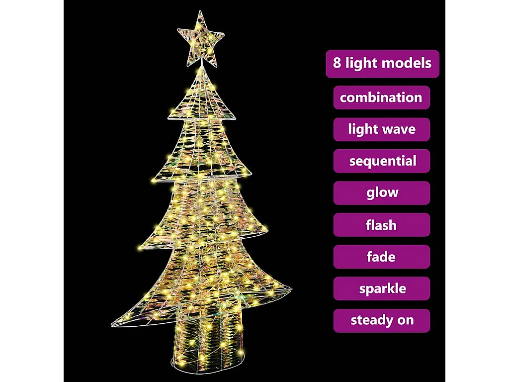 Sapin de Noël avec 160 LED Blanc chaud 150 cm PET