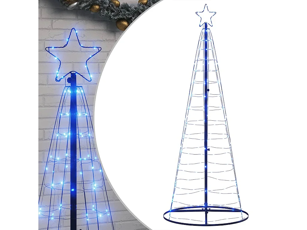 Sapin de Noël à LED 200 LED bleu 182 cm