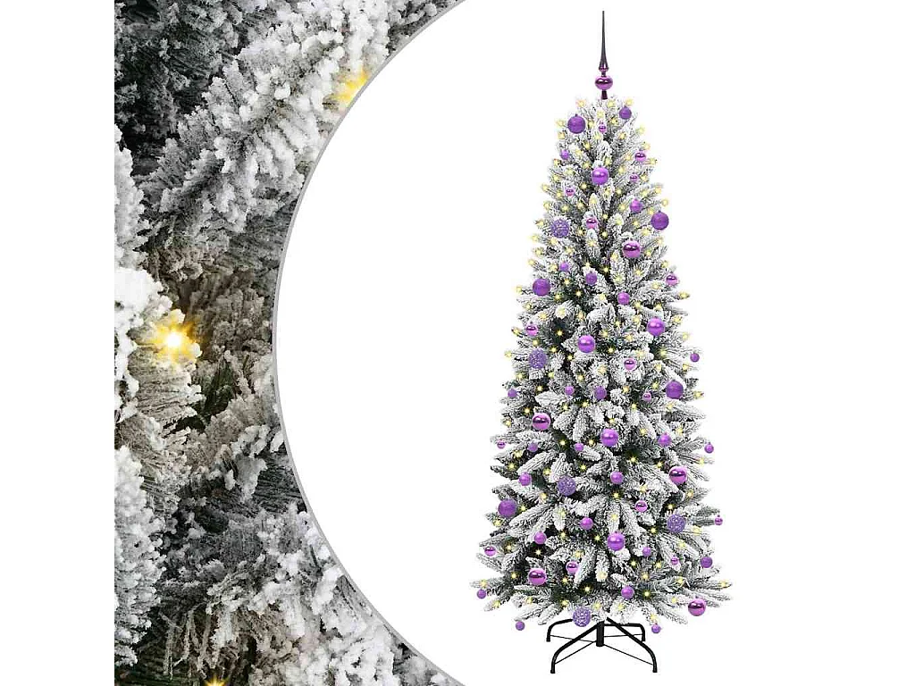 Sapin de Noël artificiel avec 300 LED Blanc 73 x 73 x 180 cm