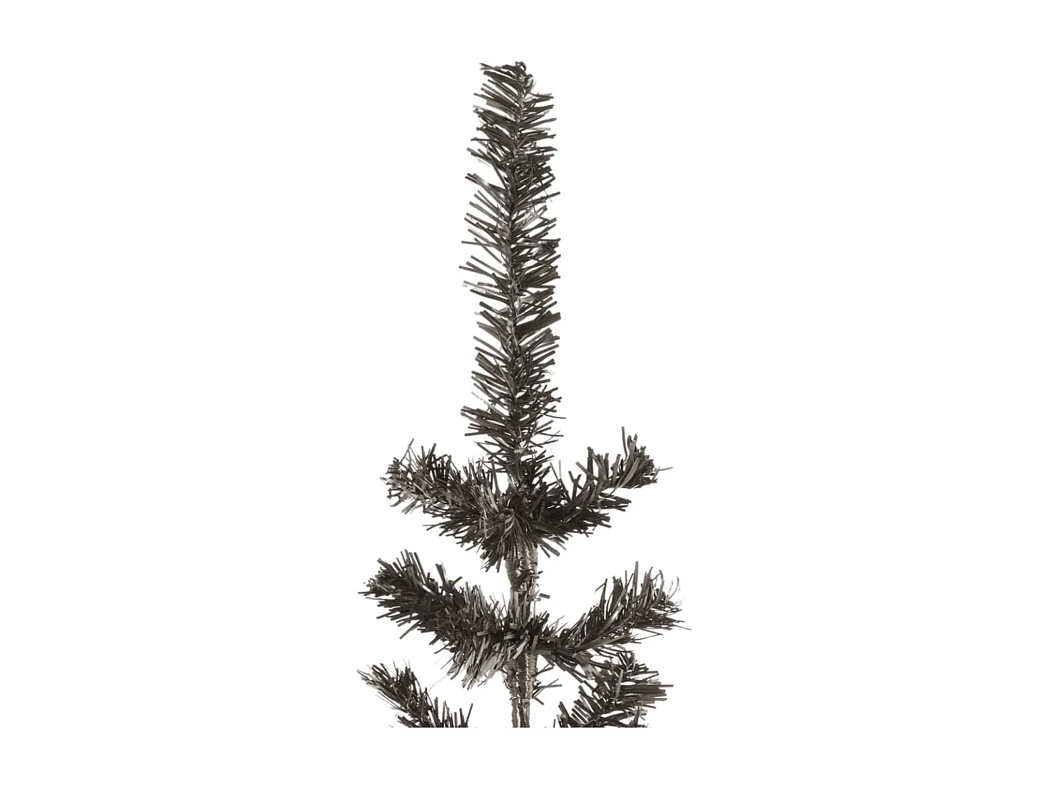 Sapin de Noël étroit Noir 210 cm